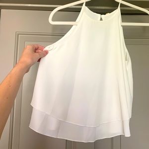 White flowy tank top